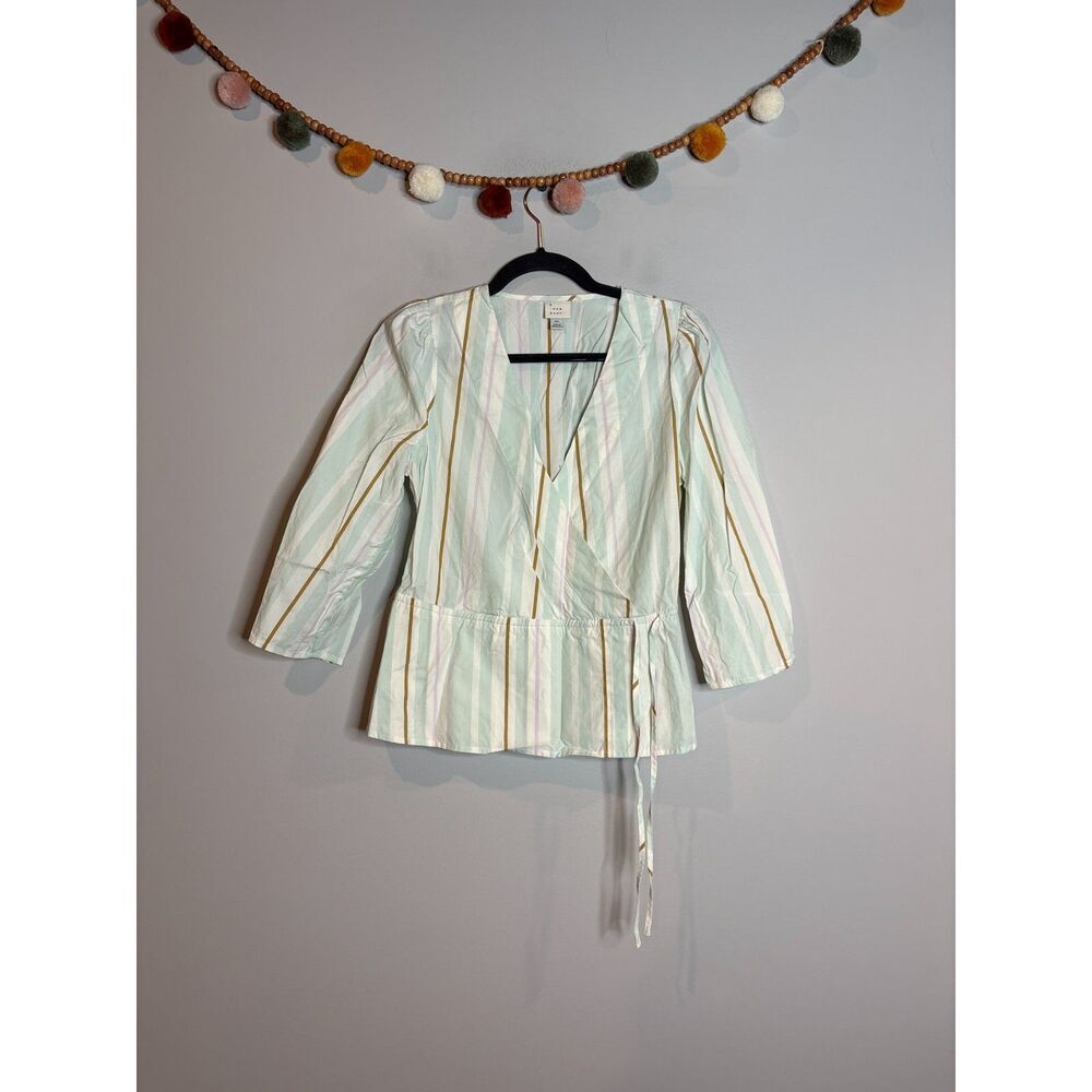 🔆 A New Day pastel striped blouse